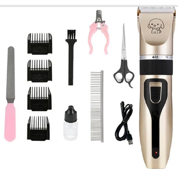 Cat Dog Hair Clipper Electrical Professional Hair Clipper for Pets Silent Hair Cutter USB Rechargeable Pet Grooming Clipper Set