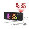 12/24H Projection Alarm Clock Brightness Adjustable Snooze Clocks  Living Room