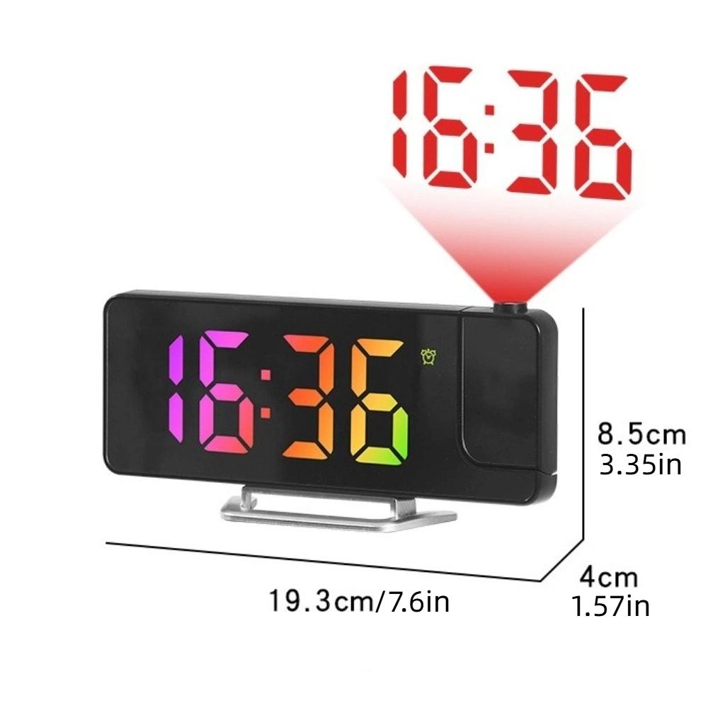 12/24H Projection Alarm Clock Brightness Adjustable Snooze Clocks  Living Room