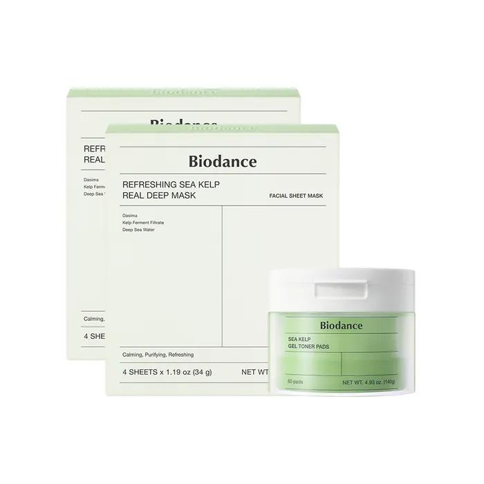 

Тонер-пэды с гелем из морской ламинарии + Маска из морской ламинарии 8 листов