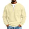 Men's Color Lined Sweatshirt Long Sleeve with Pockets for Fall Winter
