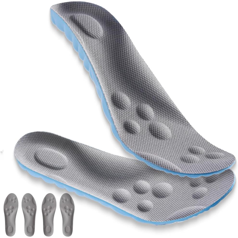 Steppes Massage Insoles - 2 Pairs Steppers Insoles for Men Women, 4D Cloud Memery Foam Steppers Insole