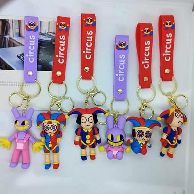 New Creative Cartoon Digital Circus Keychain Bag Car Keychain Accessories Gift Fashion Toys Anime Cartoon Frind