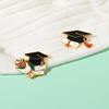 Graduation Brooch Bachelor Hat Shape Graduation Photos Pin Finishing Touch Suit Lapel Badge Graduation Season Accessory