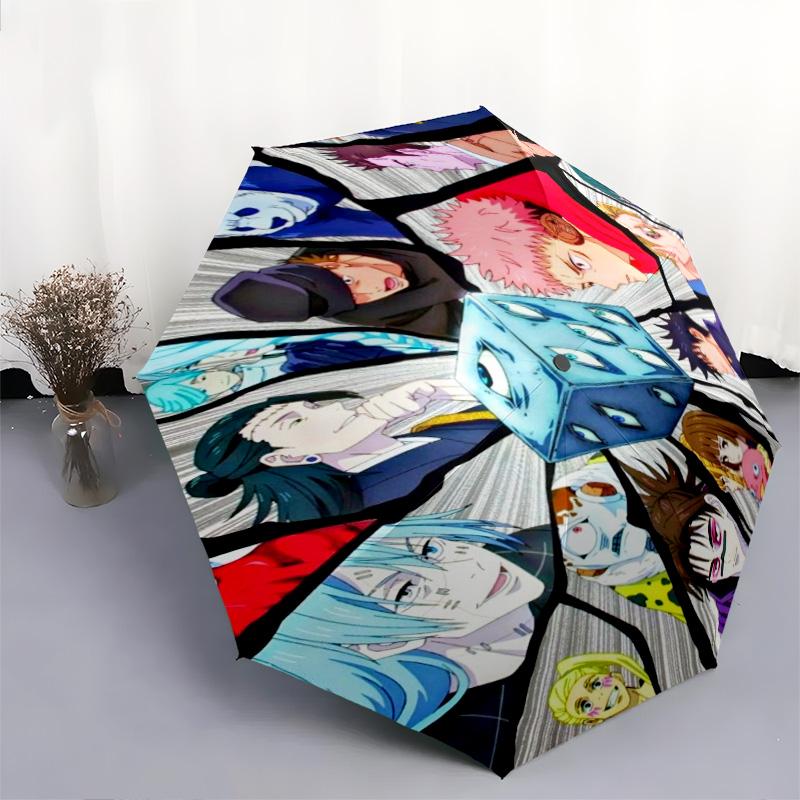 1PC Jujutsu Kaisen: Battle Spirits Automatic Umbrella - Suitable Travel Outdoor Portable Umbrella Birthday Gift Daily Essentials