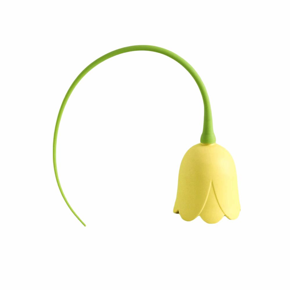 

Silicone Smart Cat Toy Flower Type Dog Cat Training Ball Funny Electric Cat Ball Toy Pet Supplies жёлтый