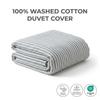 100% Washed Cotton Duvet Cover Minimalist Striped Bedding Set for Single Queen King Size Bed Home Textile 200TC INS Quilts Cover