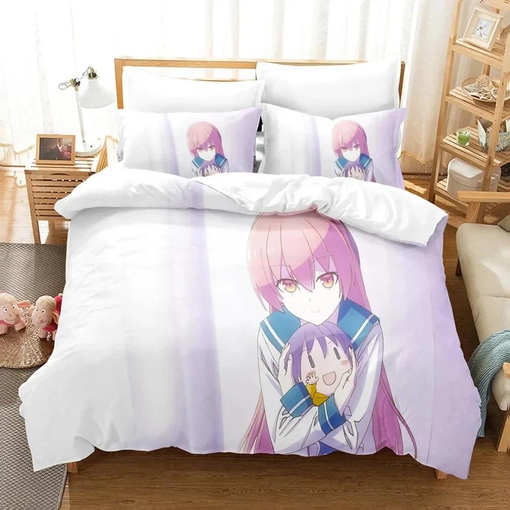 Anime TONIKAWA Fly Me to the Moon - Conjunto de Edredom, Capa de Edredom e Fronhas Confortável para Cama Infantil - Decoração para Quarto - Artigos para Casa