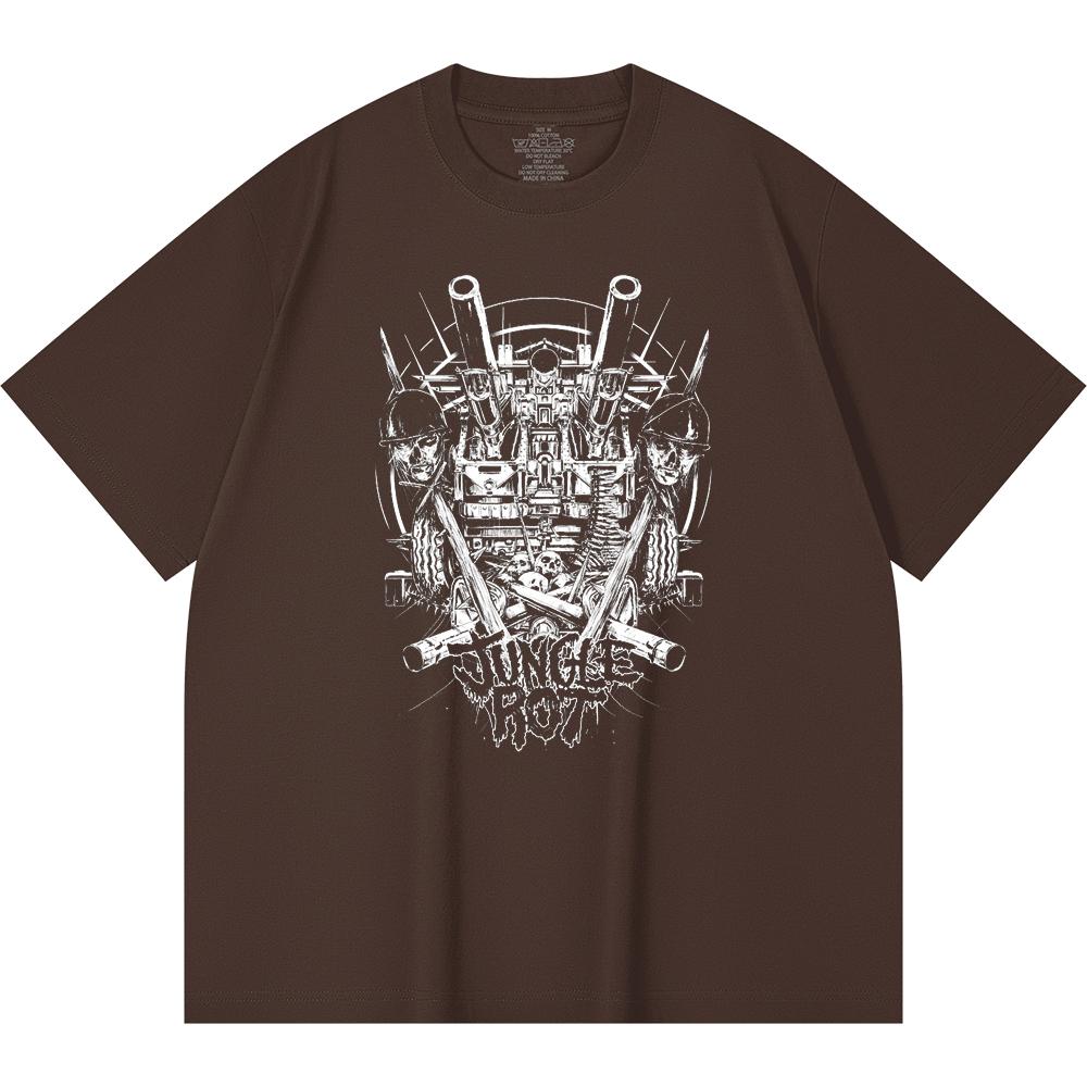 230 g/m² 100% Bavlna T-shirt Heavy Metal Rocková Kapela Tisk Populární Hudby Unisex Těžký Bavlněný T-shirt
