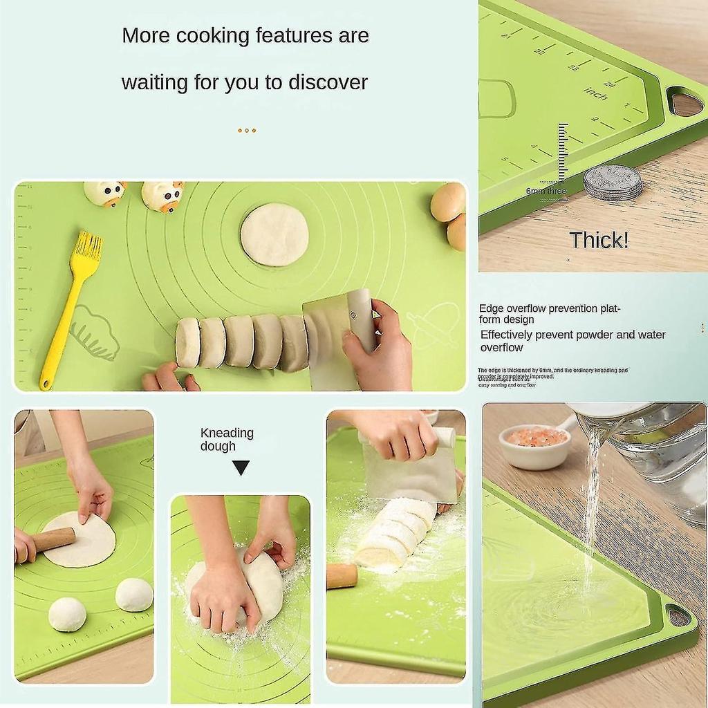 Silicone Mat Dough Bread Baking Mat Kitchen Large with Dough Cutter & Rolling Pin Pack of 3
