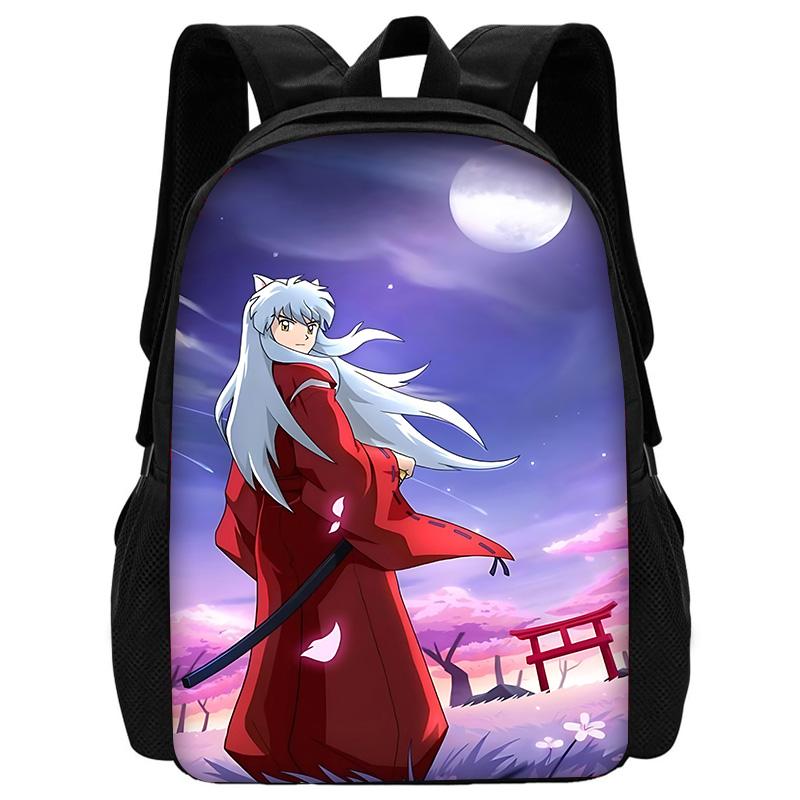 Inuyasha Warm Winter Child School Backpack with Lunch Bags ,Pencil Bags ,School Bags for Boys Girls Best Gift