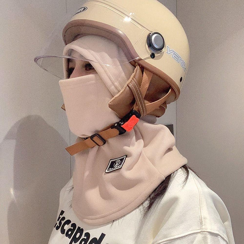 Windproof Fleece Balaclava Hat Velvet Helmet Hat Winter Mask Cap  Outdoor Cycling Skiing