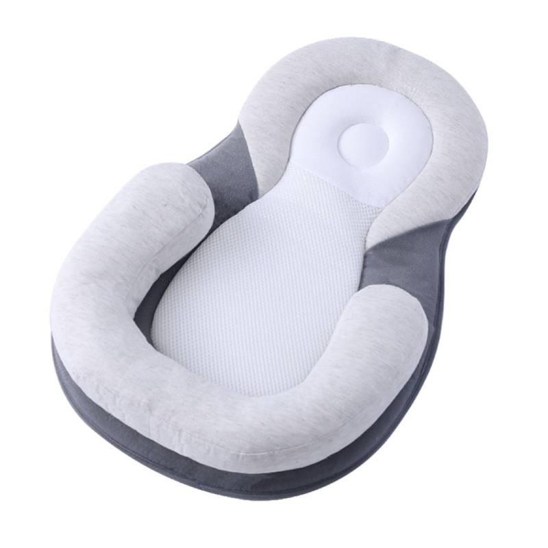 

Подушка-кушон против перекатывания для новорожденного ребенка, предотвращающая плоскую голову, инструменты для сна, поддержка серый