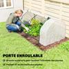 Mini Garden Greenhouse, Tomato, 2 x 1 x 0.8 m, Zippered Door, PE Cover, White Steel
