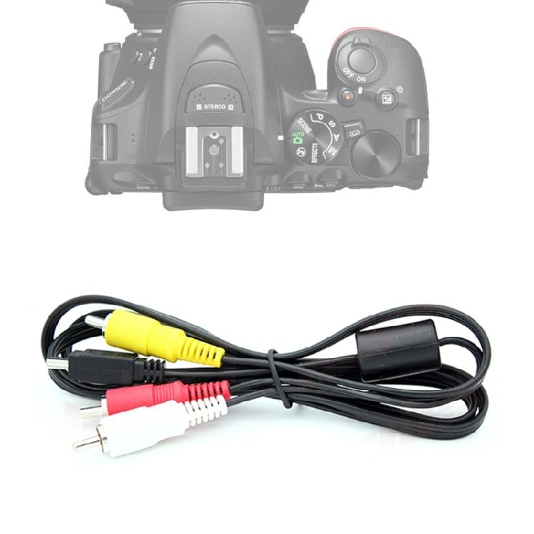 Mini USB to 3 RCA Cable for EOS 1D, 1D X, Cameras Audio Video Transfer