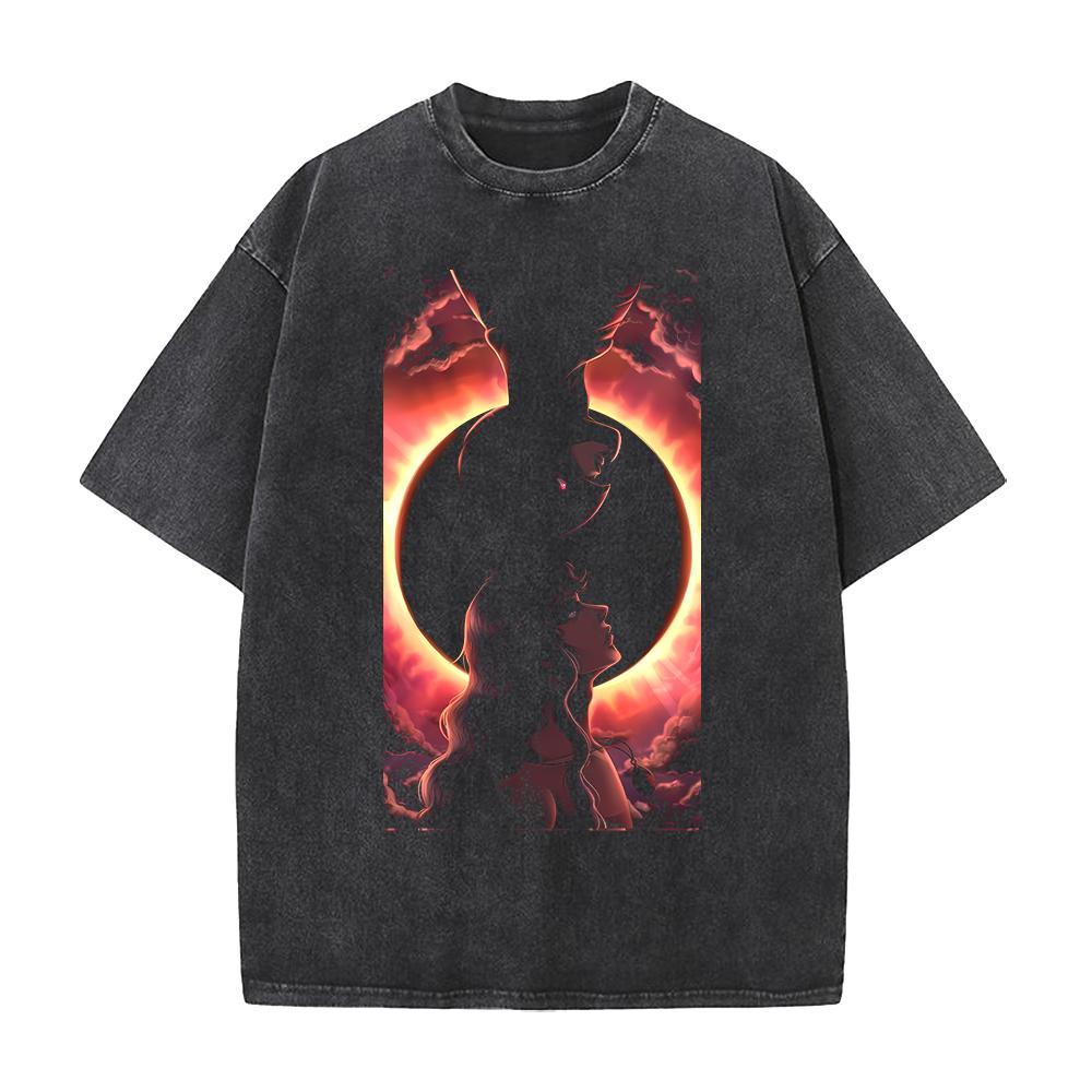 

Berserk Griffith Femto Printed Tee Men Women Washed Cotton T-shirts Manga Vintage T Shirt Harajuku Male Short Sleeve Tshirt XXL чорний