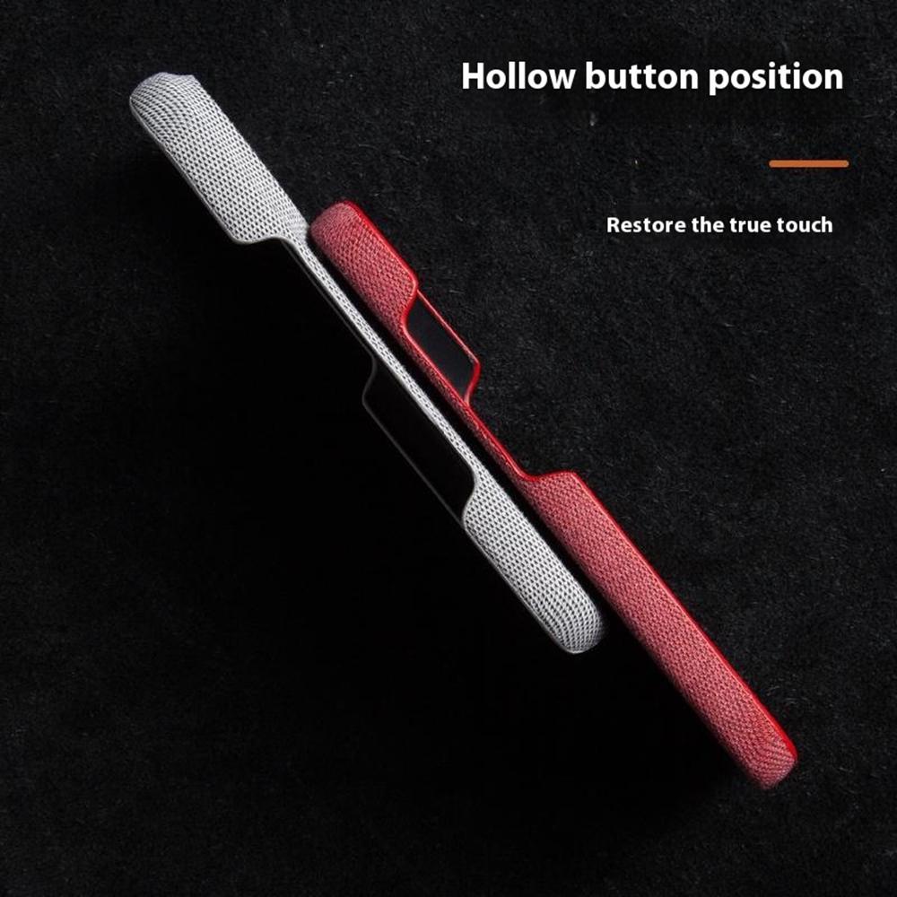 For iPhone 16 Case Cloth Texture Anti-Scratch Protective PC Phone Cover