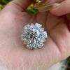 Houtros 5CT Big Moissanite Wedding Ring for Women   CopperFlower Diamond Engagement Band Luxurious Jewelry GRA