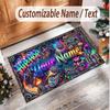 Music DJ Theme Soft Crystal Velvet Rug Custom Name & Text Print Non Slip Floor Rug for Bedroom Living Room