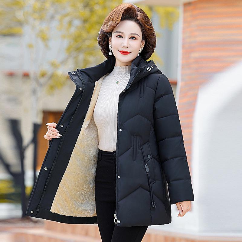 2025 New Style Mid-length Thickened Down Jacket for Middle-aged and Elderly Women - Age-Reducing, Stylish, Plus Size Winter Coat