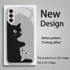 Cute Cartoon Cat Silver Plated Glass Phone Case Suitable for Samsung Galaxy S26 S25 S24 S22 S21 S20 FE/Ultra/Plus Anti Fall