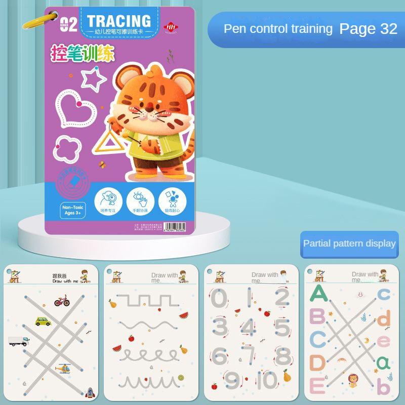 Pen Toddler Control Training Workbook Baby Magical Tracing Practice Copybook Reusable Writing Drawing Educational Picture Books