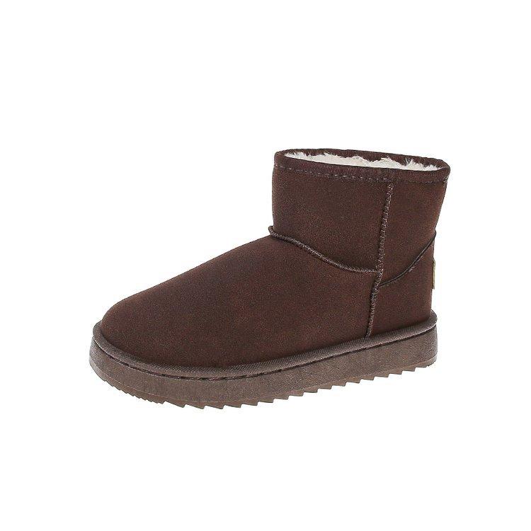 Women's Large Size Soft Sole Winter Warm Fur Snow Boots Padded Lined Ankle Boots Anti-slip Hiking Casual Sports Cotton Boots