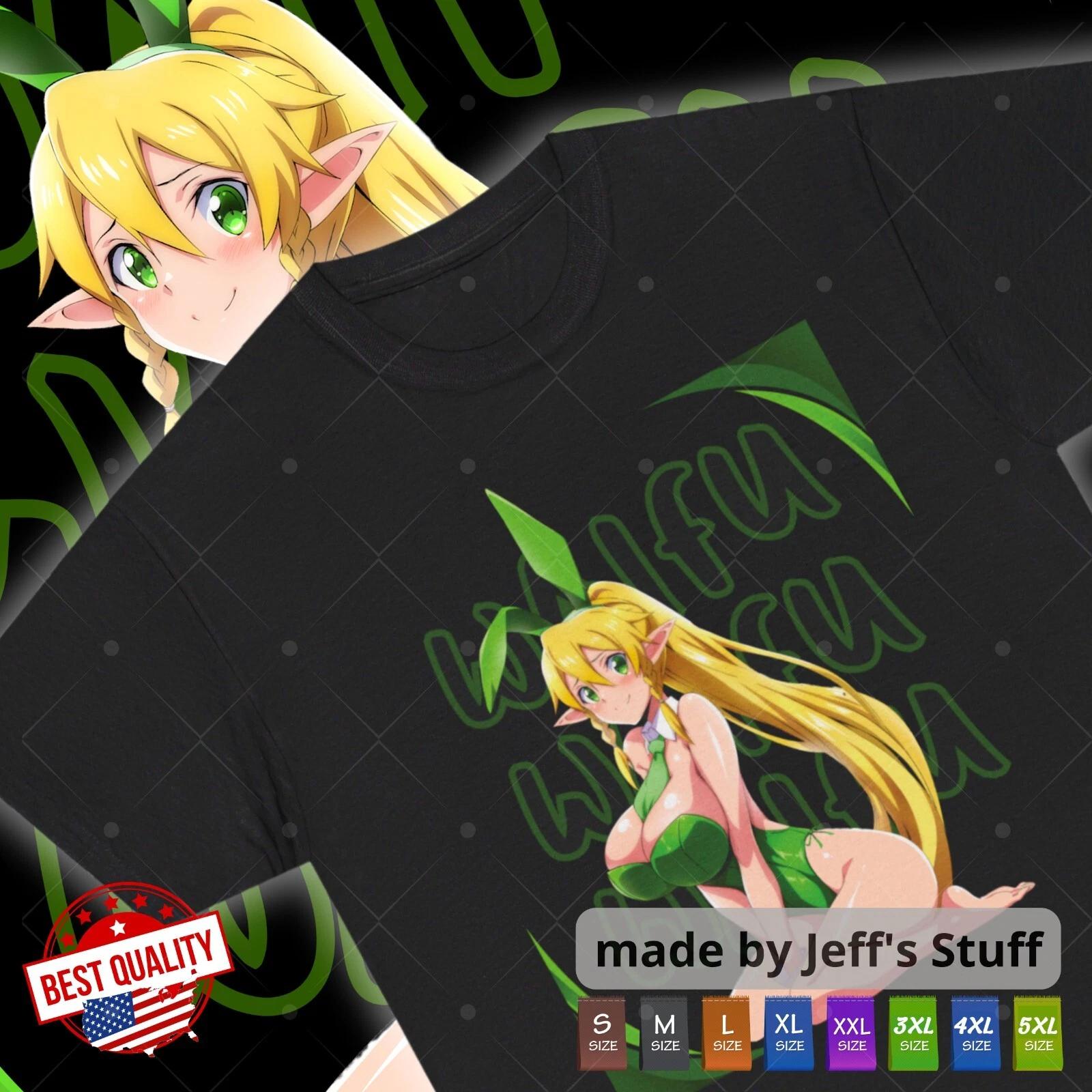 Waifu Leafa Sword Art Online Otaku Sugoi Waifu T Shirt Kawaii Sugoi Manga Anime XL