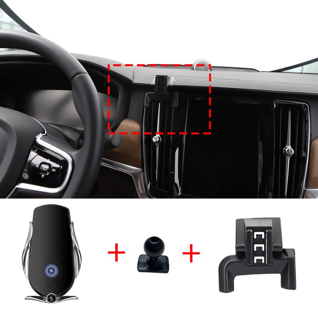Car Mobile Phone Holder Accessories for Volvo S90 V90 2016~2025 360 GPS Bracket Navigation Stand Auto