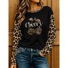 Women's Autumn and Winter 3D Printed Crew Neck Long Sleeve T-Shirt