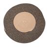 Round Jute Rug Reversible Retro Nordic Style Fashionable Area Rug Circle Carpet for Bedroom Hallway