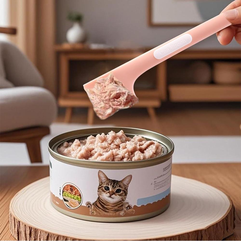 6Pcs Silicone Pet Food Can Spoon For Dogs Cats Mixing Spoon