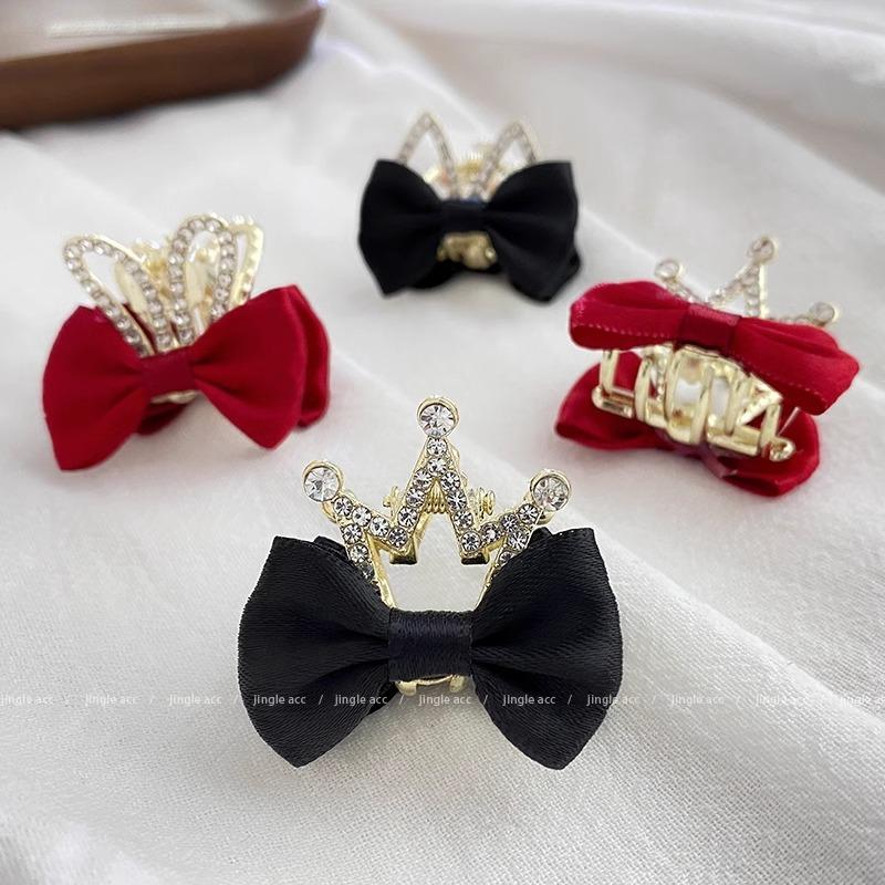 Small Hair Clips New Year's Headwear New Year's Red Bangs Hair ClipsSide Forehead Hair Clips Little Princess Hair Clips