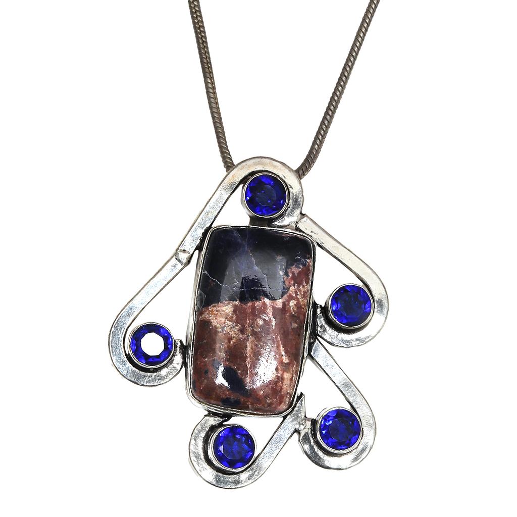 Amethyst Necklace Gifted Jewelry Gemstone 18" Handmade Pendant