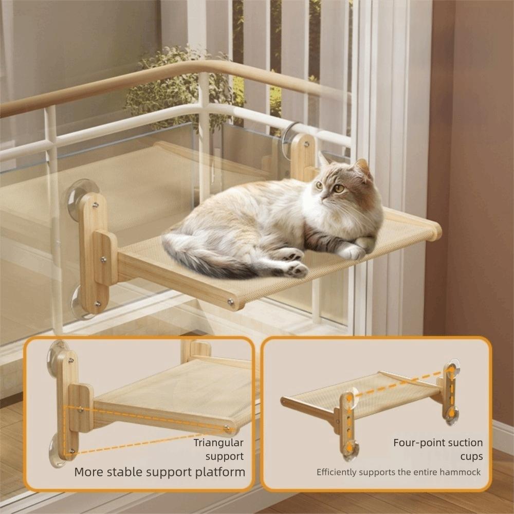 Hanging Wall Cat Hammock Foldable Climbing Frame Durable Window Bed  Kitten Nest