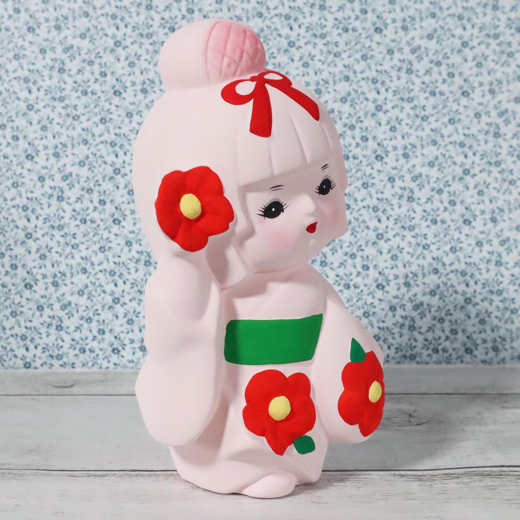 Castle Enterprise Traditional Flower Doll Made in Japan Japanese Souvenir (Tsubaki)