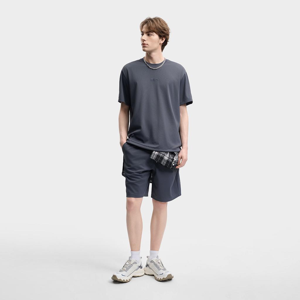 FILA Original Fashion Simple Classic Retro Sports Versatile Comfortable Moisture-Wicking Loose Knit Five-Point Casual Shorts Men shorts F51M629602FDY