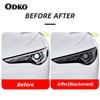 Car Headlight Protective Film Front Light Transparent Smoked Black TPU Sticker For Alfa Romeo Stelvio 949 2017-On