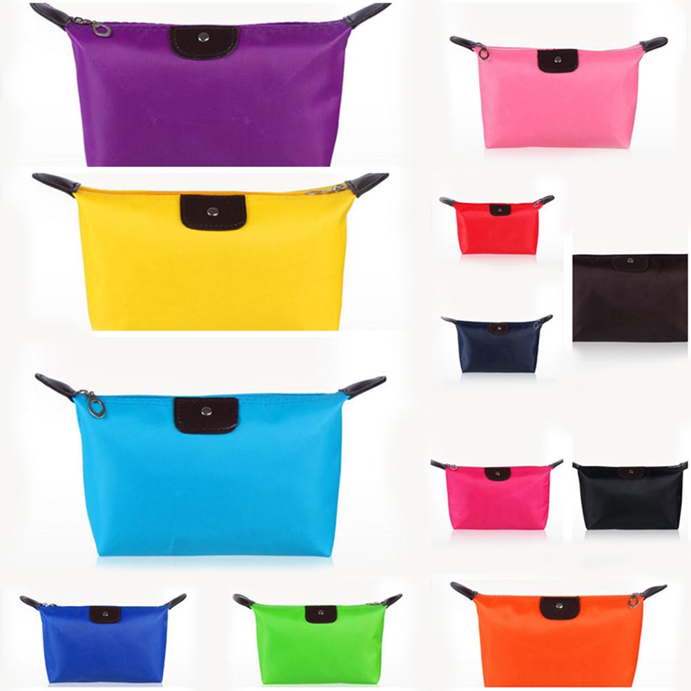 Women Candy Color Dumplings Shape Travel Bathroom Cosmetic Bag