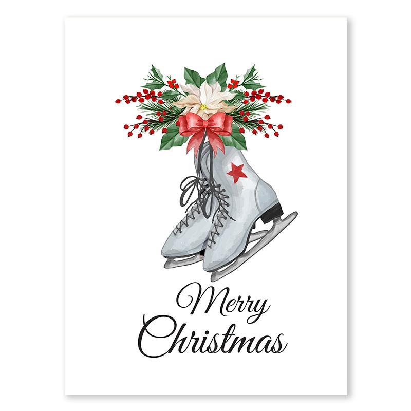Christmas Cane Candy Decoration Wall Art Stocking Gifts Canvas Painting Jingle Bells Little House Poster Living Room Decoration