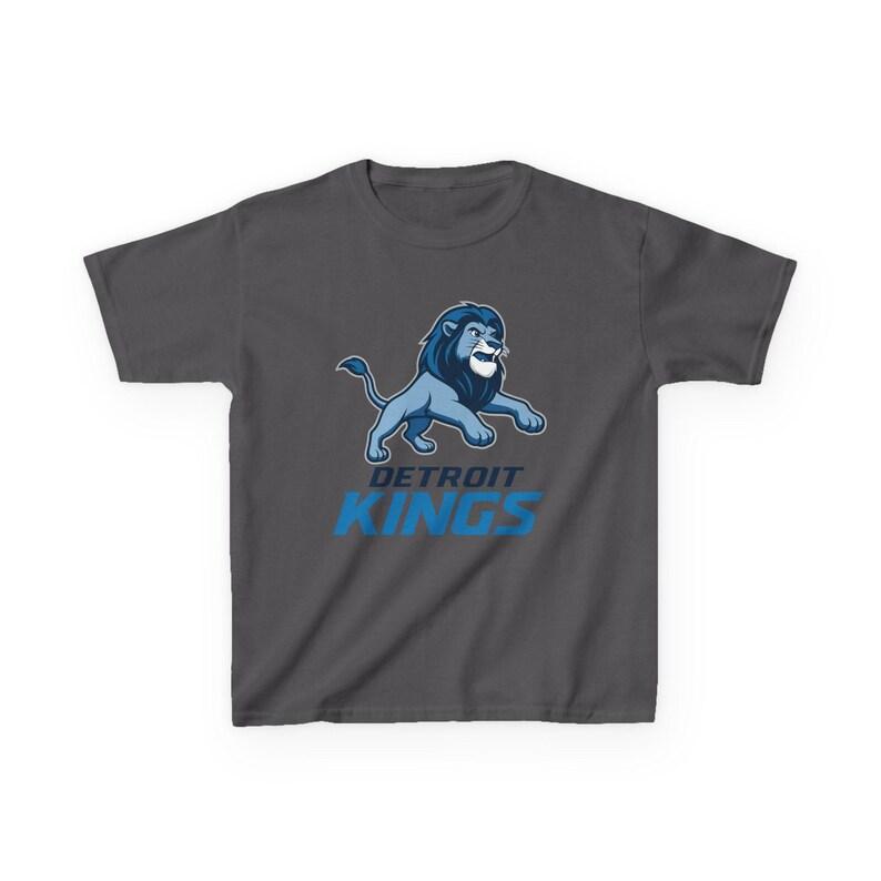 DETROIT KINGS Kids Tee - Lions Pro Football Lion King Simba T-Shirt - Disney Parks Disney World Disneyland Trip Cotton Graphic Tee 110