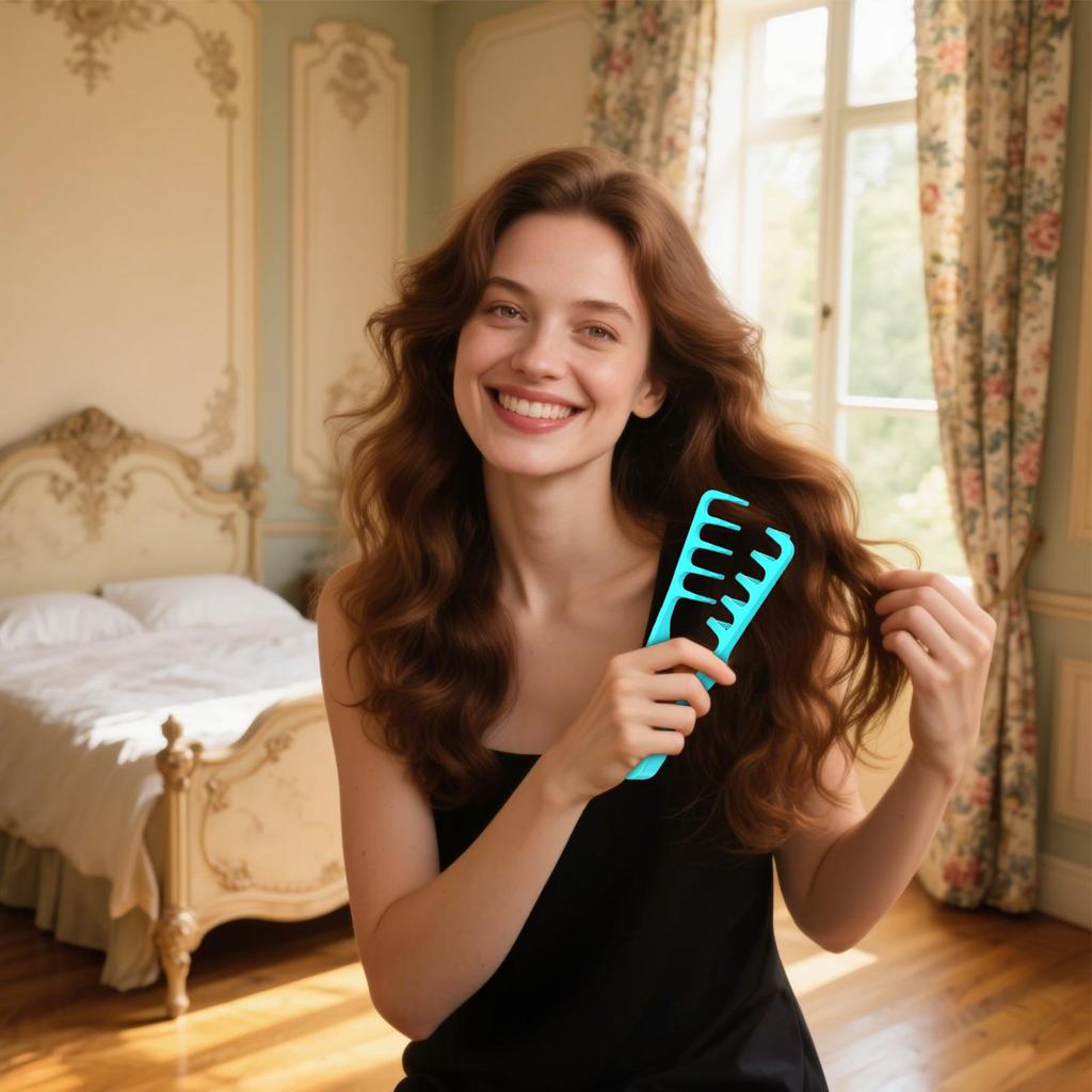 Wide Tooth Comb Wide Tooth Comb for Curly Hair Styling Volumizing Tool for Volume and Grooming Accessory Seam Covering Bangs
