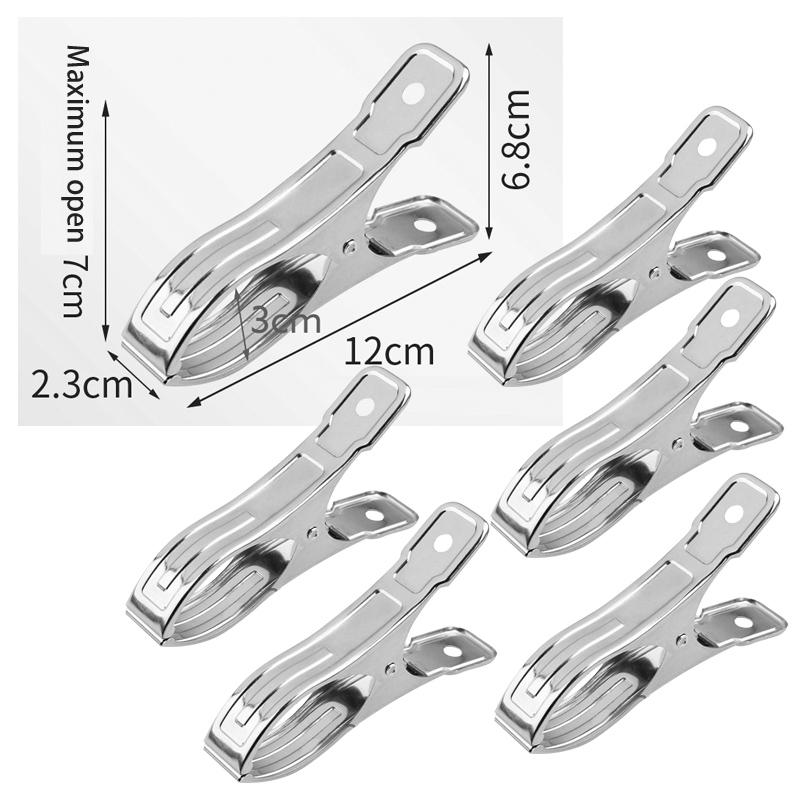 6-30Pcs Durable Stainless Steel Pool Cover Clips with Blue Plastic Handles-Heavy Duty Windproof Spring Clips for Secure Above