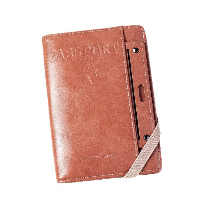 Multi-Functional Travel Wallet: Passport, Ticket, and Document Holder with Anti-Skimming Protection