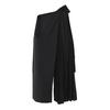 Pantaloni da donna stile scuro nero tinta unita plissettati finti due pezzi irregolari high street larghi gamba larga casual individuali lunghezza a metà polpaccio pantaloni culottes