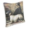 Greyhounds With Gold Collars Pillow Case Home Decorative Sihthound Dog Nordic Cushion Cover Velvet Pillowcase For Sofa