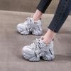 HS597-125 Women's Thick-Soled Height-Increasing Sneakers, 2025 Autumn Internet Celebrity Style Casual Dad Shoes