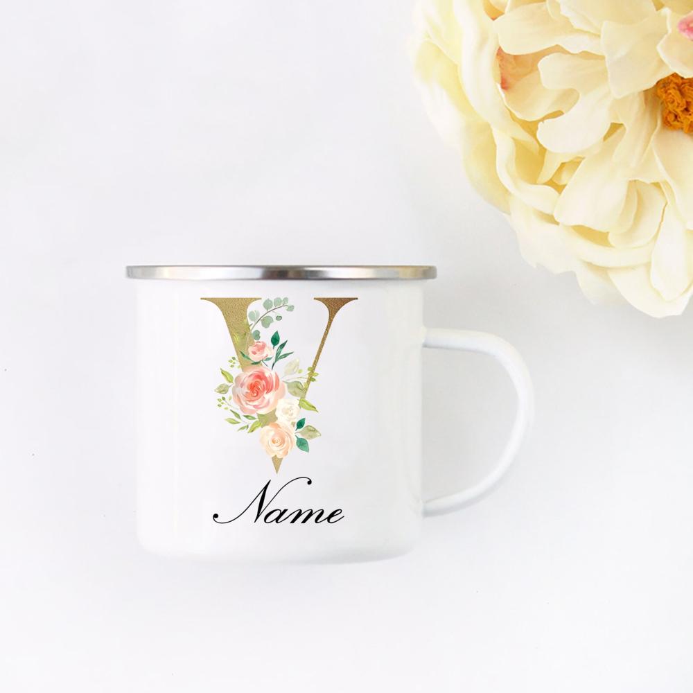 Personalized Name Enamel Mug Wedding Bachelor Party Wine Cup Bridesmaid Bride Valentine's Day Christmas Gifts for Her