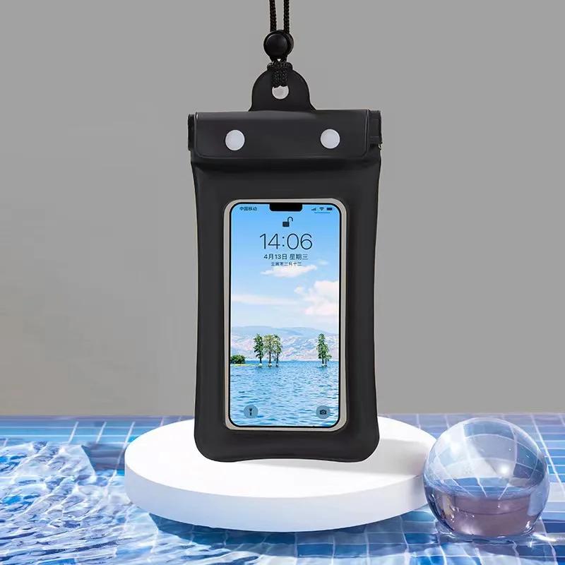 Universal Waterproof Floating Airbag Phone Pouch – Swim Beach Case Suit for iPhone 16 15 14 13 12 11 Pro Max, Samsung Ultra More