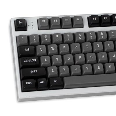 Mintcaps Black Grey Keycap Set 150 Keys MSA Profile Double Shot Custom Keycaps for Cherry MX Gateron Kailh Box Switches